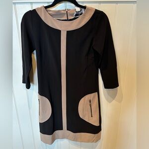 JOSEPH RIBKOFF Ladies Women's Size CAN/US 2 Black & Tan Long Sleeveless …